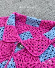 Load image into Gallery viewer, HOWL'S HAND CROCHET SQUARE BUTTON-UP